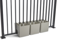 Vercony GreenUp Balkon Plantenbakken   Zijdegrijs   Set van 3 Stuks