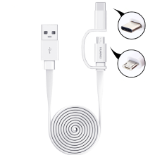Huawei 2 In 1 Noodle 1.5M 2a Micro Usb Type C Fast Charging Cable For Samsung S8 Xiaomi 6 Huawei M9