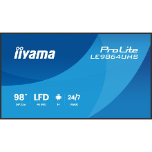 Iiyama ProLite LE9864UHS B1AG public display HDMI, USB C, WiFi, LAN, Audio, Android 14 OS