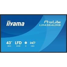 Iiyama ProLite LH4364UHS B1AG public display HDMI, LAN, WiFi, Audio, USB, Android 14