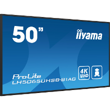 Iiyama ProLite LH5065UHSB B1AG public display HDMI, DisplayPort, LAN, Audio, USB, WiFi, Android