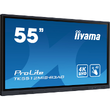 Iiyama Prolite TE5512MIS B3AG public display 4K UHD, Touch, WiFi, VGA, HDMI, USB C, LAN, Audio