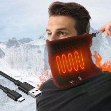 IPRee Polar Fleece Verwarmde Sjaal met 3 Temperatuurinstellingen Type C Opladen Elektrische Nekwarmer Thermische Nekgait