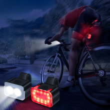 JAQCOO 2 STKS L6 300 lumen 200 M Fiets Koplamp + Achterlicht TYPE C Oplaadbare IPX6 Waterdichte Aluminium Fiets Licht Set