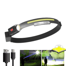 JAQCOO Biker COB+XPE 350LM Smart Wave Sensor LED koplamp 270° Breed bereik 5 standen Koplamp Type C USB oplaadbare hoofdlamp Bu