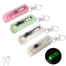 JAQCOO SEEKNITE M600 LH351B LED Sleutelhanger Zaklamp Met RGB Kleur Licht & Clip Sterk Licht Type C Oplaadbare EDC Mini Zaklamp