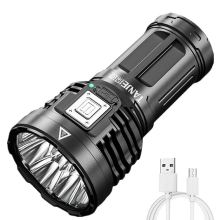 JAQCOO TANJE 8 * P900 + COB Super Bright Type C Oplaadbare 18650 Zaklamp met Batterij COB Zijlicht 500 m Lange afstand Krachtig