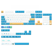 JSJT 137 Toetsen Ocean Trip PBT Keycap Set XDA Profiel Vijfzijdige Sublimatie Custom Keycaps voor Mechanische Toetsenbor