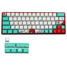 JSJT 71 Toetsen Coral Sea PBT Keycap Set OEM Profiel Vijfzijdige Sublimatie Engels/Japans/Koreaans/Russisch Custom Keyca