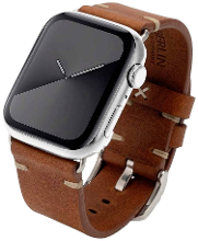 JT Berlin Watchband Alex II Vintage Horlogeband 42 mm, 44 mm, 45 mm, 46 mm M Bruin, RVS Watch Series 1, Watch Series 2, Watch Series 3, Watch Series 4, Watch