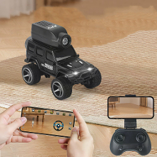 KFPlan KF32 1/64 2.4G 4WD Legering Mini Desk RC Auto Proportionele Controle Crawler W/ 480p Top Montage FPV Camera Voert