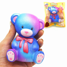 Kiibru Squishy Galaxy Color Bear Teddy 10cm Slow Rising Original Packaging Collection Gift Decor Toy