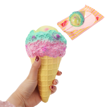 Kiibru Squishy Rainbow Ice Cream 18.5Cm Slow Rising With Packaging Collection Gift Soft Toy