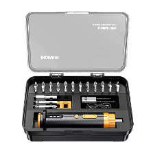 KOMAX V8 Elektrische Schroevendraaierset 3 Draaimomentniveaus 2000mAh Batterij Type C LED Licht Magnetische Bits Compact
