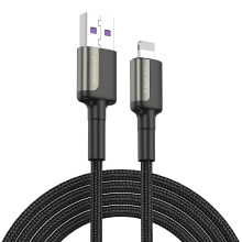 KUULAA 2.4A USB A voor Lightning kabel 480 Mbps Snel opladen Gegevensoverdracht Nylon Snoerlijn 1M Lang voor iPhone 14 v
