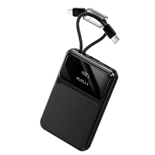 KUULAA KL YD105 22,5W 38.5Wh 10000mAh Krachtbank met LED display Komt met USB C & iP Uittrekbare kabel Externe batterijv