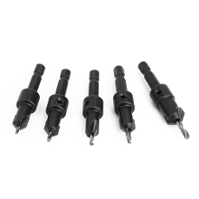 LAVIE 1 stuk 1/4 Hexagonale Schacht HSS Verzonken Houtbewerking Freesbit Set Freesfrees Schroefextractor Remon Demontage