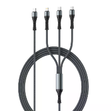 LDNIO LC 94c 100W Type C naar iP/Type C/Micro USB kabel Snelladen Gegevensoverdracht Koperkernlijn 1,2M lang voor iPhone