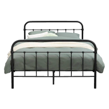 Leen Bakker   Bed Anne Mat Antraciet 140x200cm   Bedden   Grijs   Metaal
