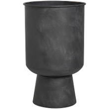 Leen Bakker   Bloempot Miro     43xØ26,5 Cm   Metaal   Zwart