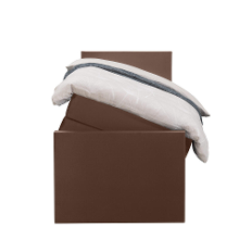 Leen Bakker   Boxspring Met Opbergruimte En Voetbord Liv Egaal 90x200cm   Boxsprings   Bruin   Stof Velvet