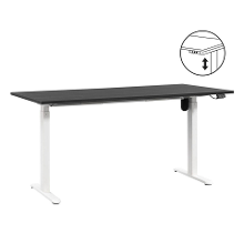 Leen Bakker   Bureau Homeworx Zit/sta Elektrisch Verstelbaar Zwart/wit 75/118x160x80cm   Bureaus   Zwart   Metaal Hout   Homeworx