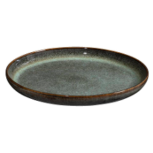 Leen Bakker   Dinerbord Emma     Ø27 Cm   Stoneware   Groen   B3 Cm