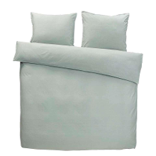 Leen Bakker   Easy Dekbedovertrek Dean Effen Lichtgroen 200x200cm   Beddengoed   Groen   Polyester Katoen   Easy