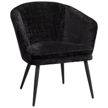 Leen Bakker   Fauteuil Cloe Zwart   Fauteuils   Zwart   Stof