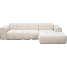 Leen Bakker   Hoekbank Beau Rechts Raven Beige   Banken   Beige   Stof