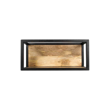 Leen Bakker   Hsm Collection Wandbox Levels Naturel/zwart 55x18x25cm   Wandopbergers   Zwart   Ijzer   Hsm Collection