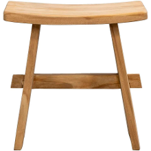 Leen Bakker   Kruk Yani Naturel 48x29x50cm   Krukjes   Beige   Teakhout