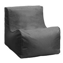 Leen Bakker   Lebel Loungestoel Antraciet 80x60x65cm   Zitzakken   Grijs   Polyester   Lebel