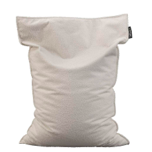 Leen Bakker   Lebel Zitzak Teddy Offwhite 100x150cm   Zitzakken   Wit   Polyester Teddy   Lebel