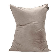 Leen Bakker   Lebel Zitzak Teddy/velours  100x150 Cm   Polyester   Taupe
