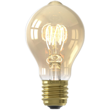 Leen Bakker   Ledstandaardlamp Goudkleur E27   Lichtbronnen   Goudkleurig   Glas   Calex