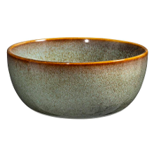 Leen Bakker   Schaaltje Emma     Ø15 Cm   Stoneware   Groen   B7.5 Cm