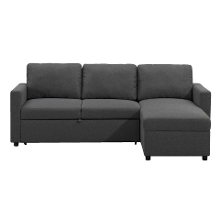 Leen Bakker   Slaapbank Turijn Met Opbergruimte Antraciet 82x215x145cm   Banken   Grijs   Stof