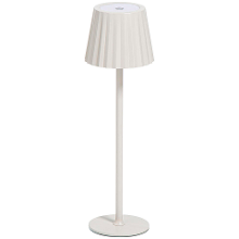 Leen Bakker   Tafellamp Scotti Offwhite USB LED   Metaal   Wit   11.5X11.5X38 Cm