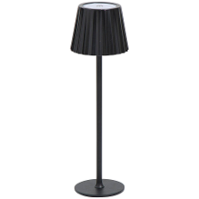 Leen Bakker   Tafellamp Scotti USB LED   Metaal   Zwart   11.5X11.5X38 Cm