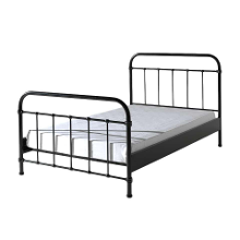 Leen Bakker   Vipack Bed New York Zwart 120x200cm   Bedden   Zwart   Metaal   Vipack