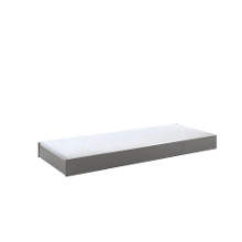 Leen Bakker   Vipack Bedlade/rolbed London Antraciet 17,8x93,8x198cm   Bedden   Grijs   Melamine   Vipack