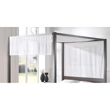 Leen Bakker   Vipack Canvas Pino Hemelbed Wit 205x135x195cm   Bedden   Wit   Katoen   Vipack