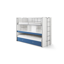 Leen Bakker   Vipack Hoogslaper Bonny Blauw 221,5x101,5x161cm   Bedden   Blauw   Hout   Vipack