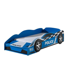 Leen Bakker   Vipack Peuterbed Politie Auto Blauw 77x148cm   Bedden   Blauw   Mdf   Vipack