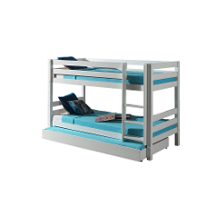 Leen Bakker   Vipack Stapelbed Pino Met Onderbed Wit 140x103x208cm   Bedden   Wit   Grenenhout   Vipack