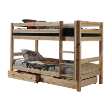 Leen Bakker   Vipack Stapelbed Pino Met Opberglades Grenenhout 140x103x208cm   Bedden   Beige   Grenenhout   Vipack
