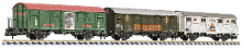 Liliput L260152 N set van 3 goederenwagons GOS uv 253 „hoog procent”