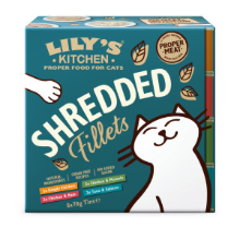 Lily's Kitchen Fillets kip, kip ham, kip mossel, tonijn zalm natvoer kat 32 x 70 g