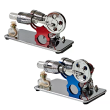 LL 015 γ Type Spiegelreflecterende Thermische Hot Air Stirling Motor Generator Model met LED lamp Wetenschappelijke Ontd